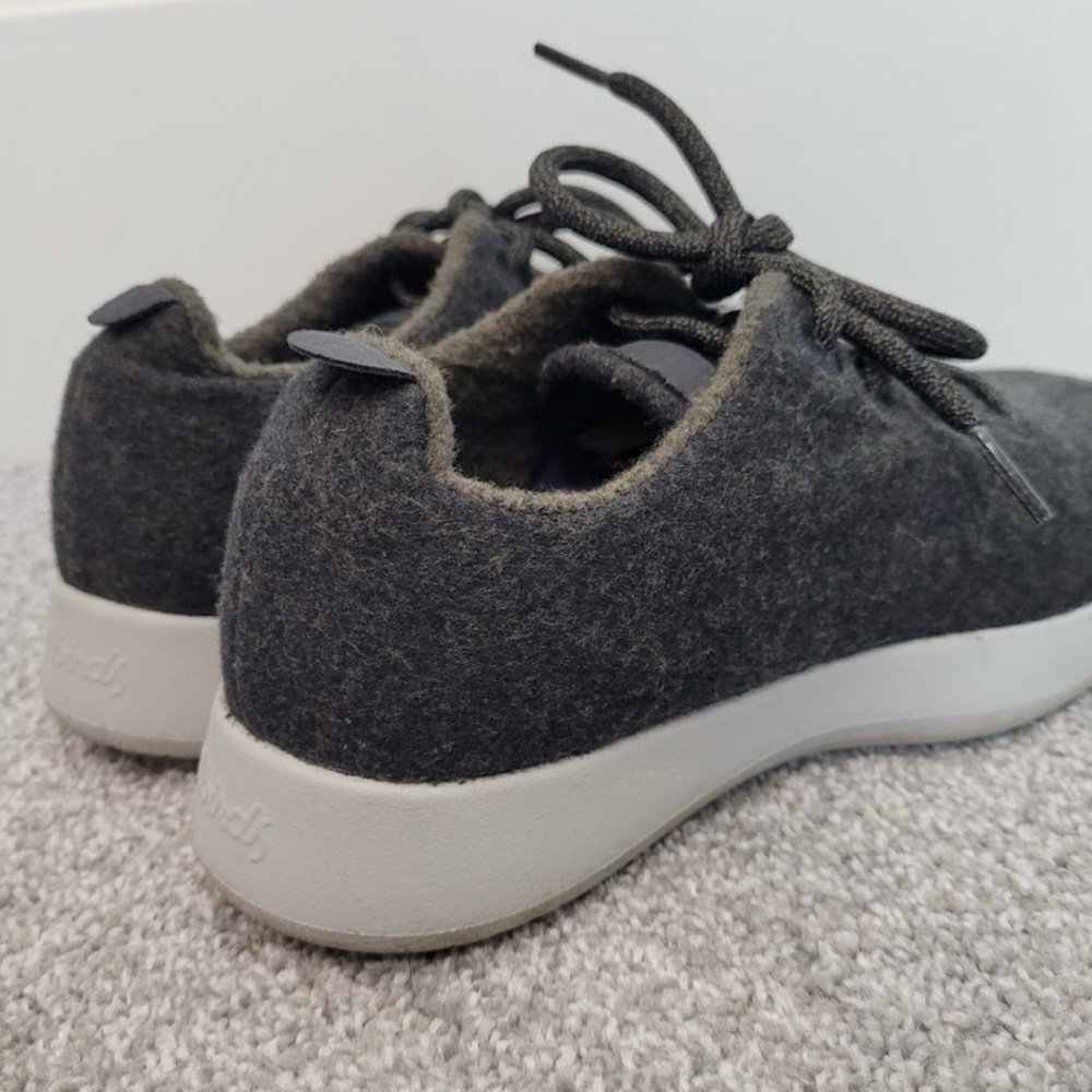 Allbirds Women’s the wool runner lace up grey gray tan tennis shoe sneakers 8 - Picture 6 of 11